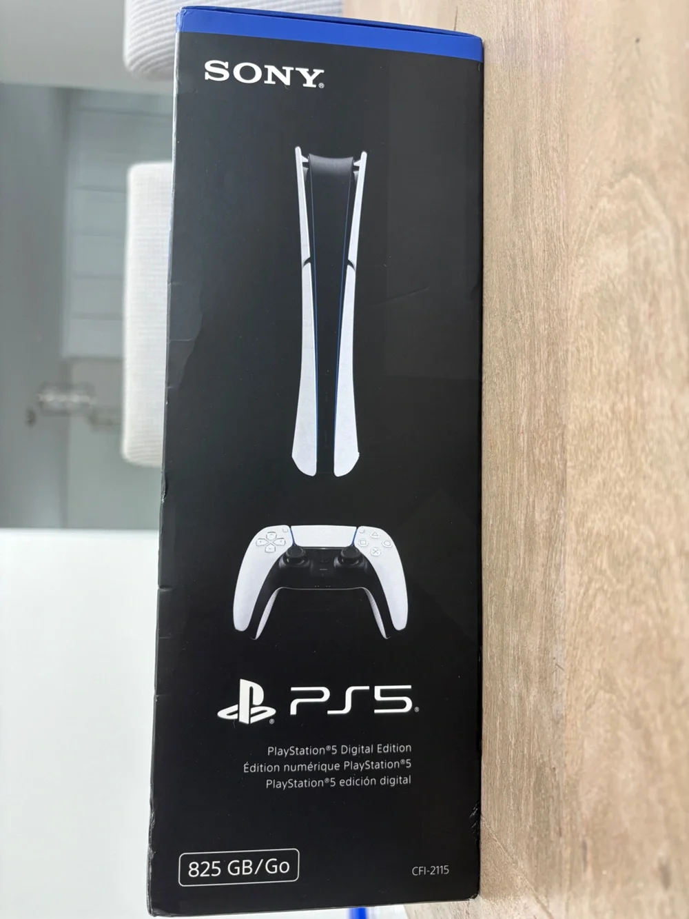 Sony PS5 Digital Edition Console - White with Black Accents